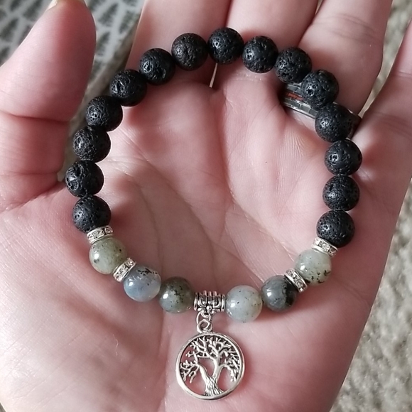 Labradorite Diffuser Bracelet - Picture 1 of 2